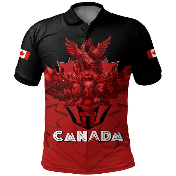 Canada Polo Shirt Red Sovereign Northern Emblem