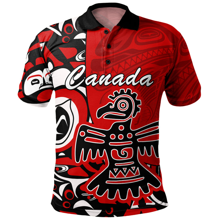 Canada Polo Shirt Canada Eagle’s Might Haida Heritage