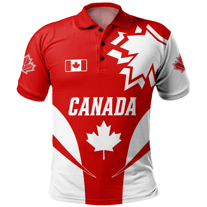 Canada Polo Shirt Canada Bold Maple Surge