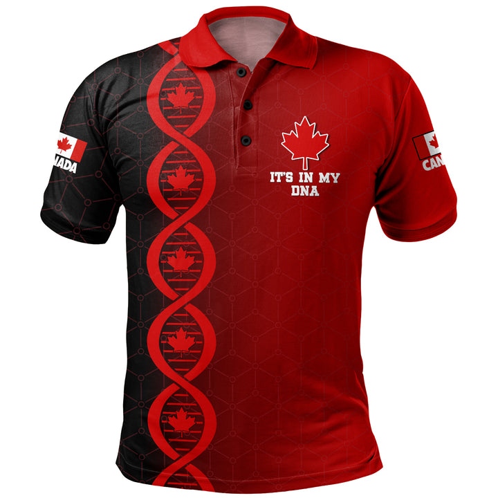 Canada Polo Shirt DNA Of A True Canadian