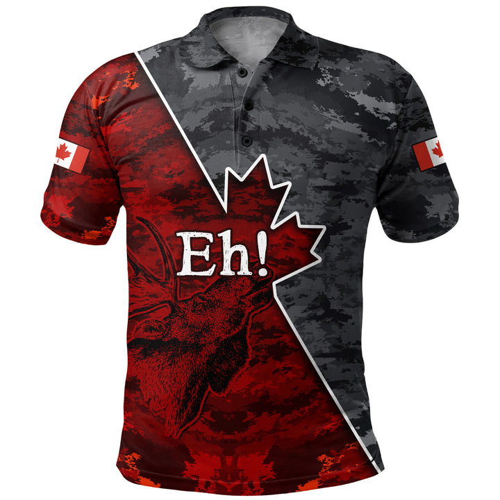 Canada Polo Shirt Camouflage Maple Strength