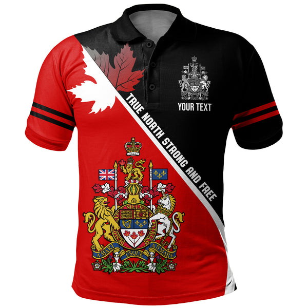 Canada Polo Shirt Custom Proud Canadian Coat