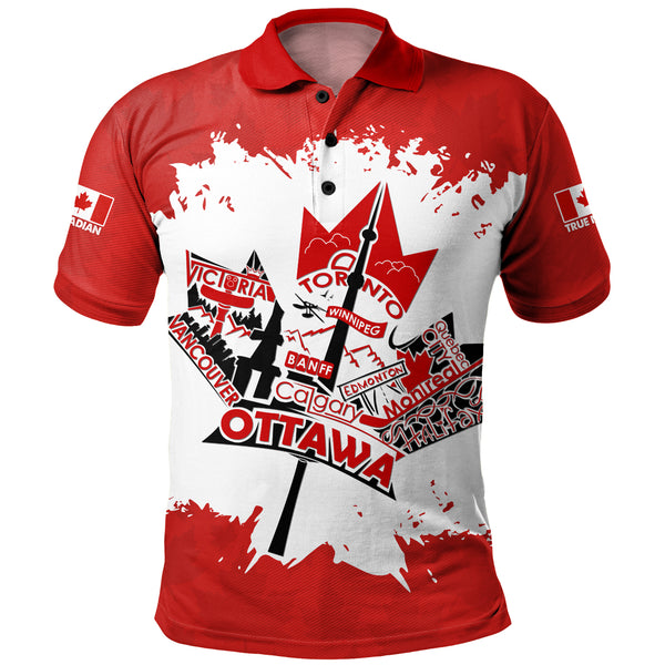 Canada Polo Shirt Canada Day Maple Pride