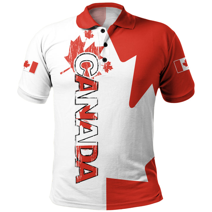 Canada Polo Shirt Canada Red And White Boldness