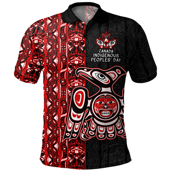 Canada Polo Shirt Haida Indigenous Spirit Canada Edition