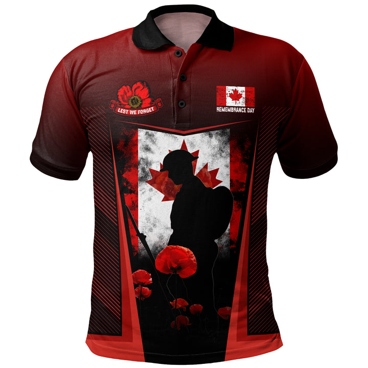 Canada Polo Shirt Remembrance Day Heroes Of The Maple Leaf