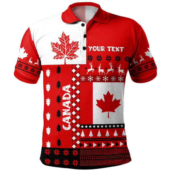 Canada Polo Shirt Nordic Maple Christmas Spirit