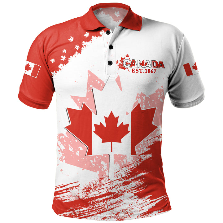 Canada Polo Shirt Maple Born Canada Made
