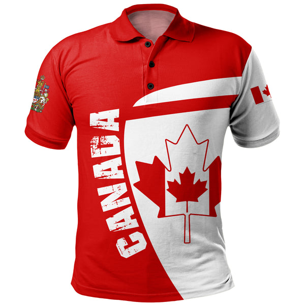 Canada Polo Shirt Canada Maple Leafs Half Concept