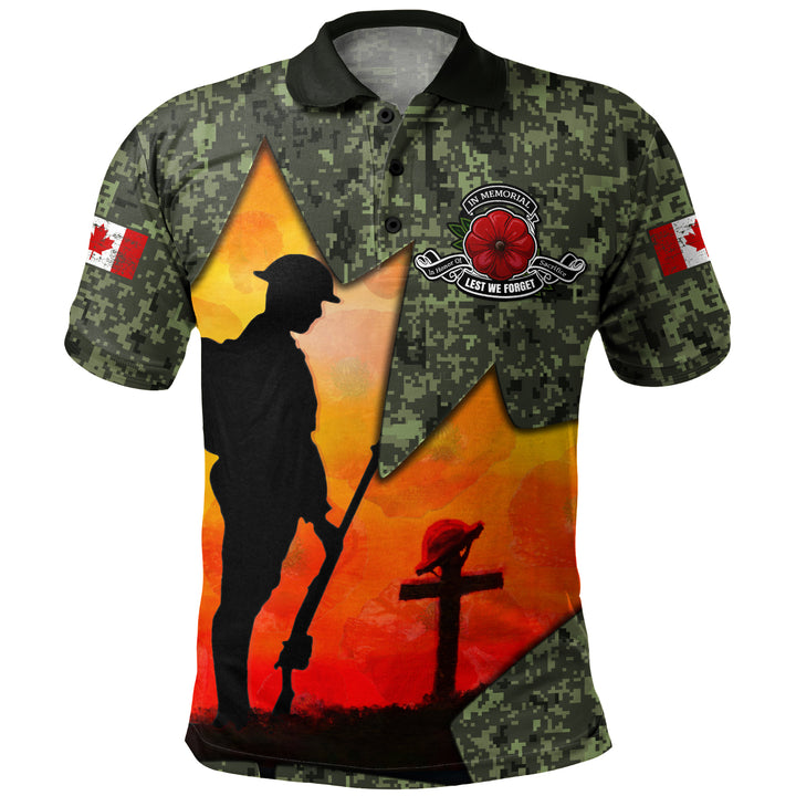 Canada Polo Shirt Remembrance Day Honoring The Brave