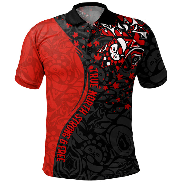Canada Polo Shirt Haida Flame Canada Proud