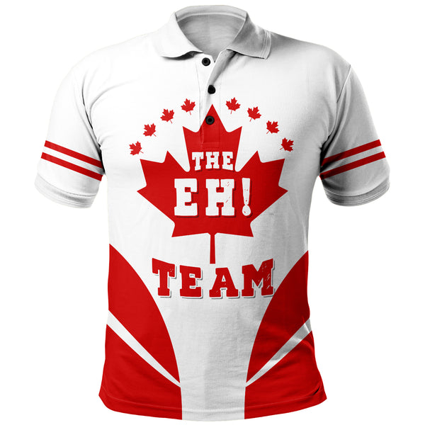 Canada Polo Shirt Custom Canada The Eh Team Maple Leaf
