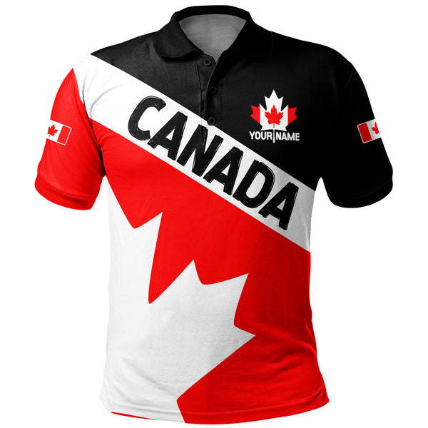 Canada Polo Shirt Maple Power Stripes