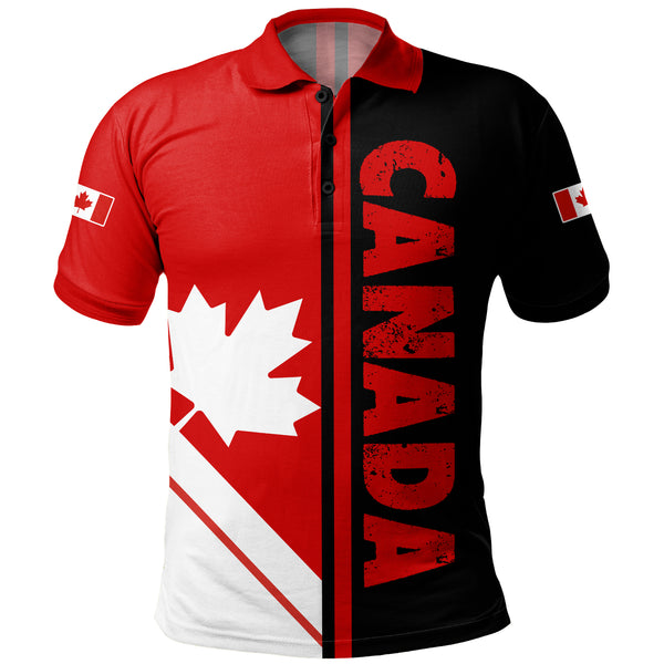 Canada Polo Shirt Maple Power Canada Split