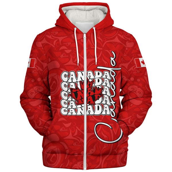 Canada Sherpa Hoodie Roots Of The North