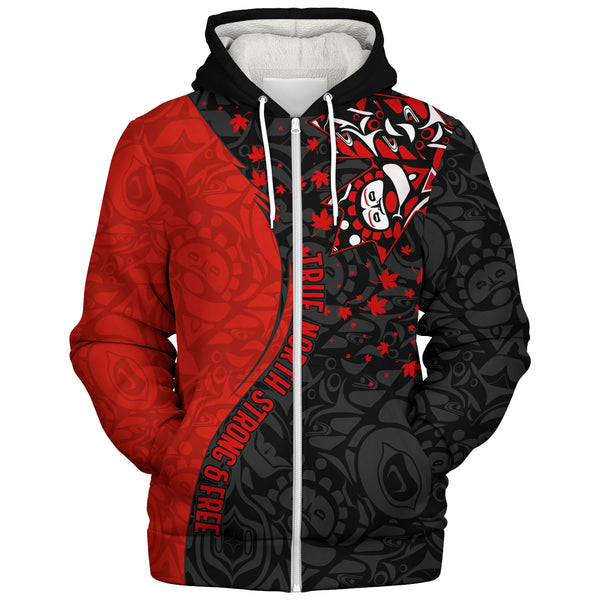 Canada Sherpa Hoodie Haida Flame Canada Proud