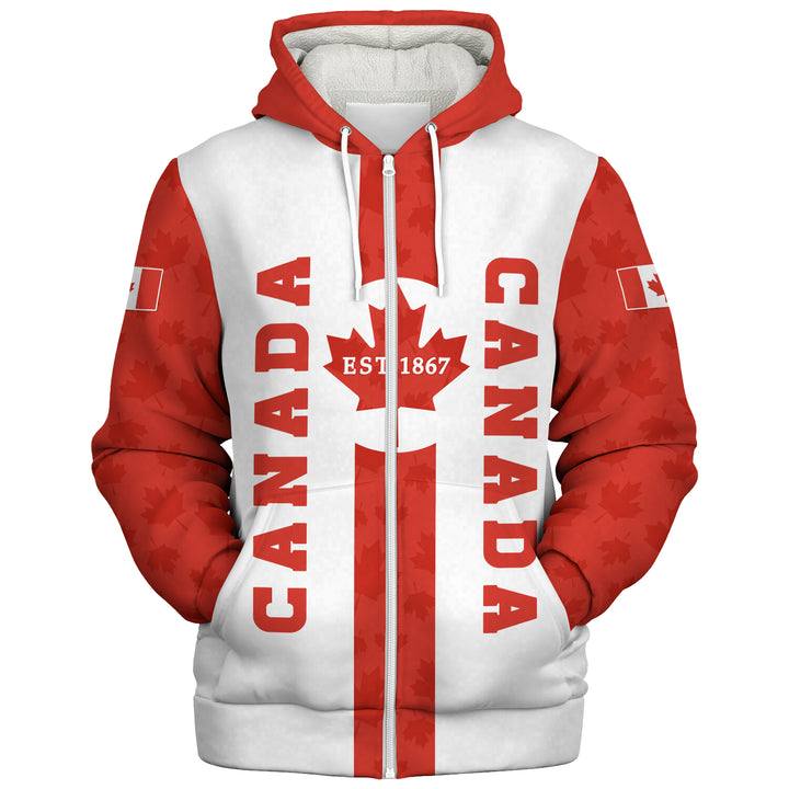 Canada Sherpa Hoodie Canada Maple Pride 1867