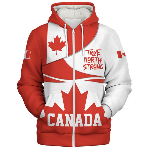 Canada Sherpa Hoodie Canada True North Strong Legend