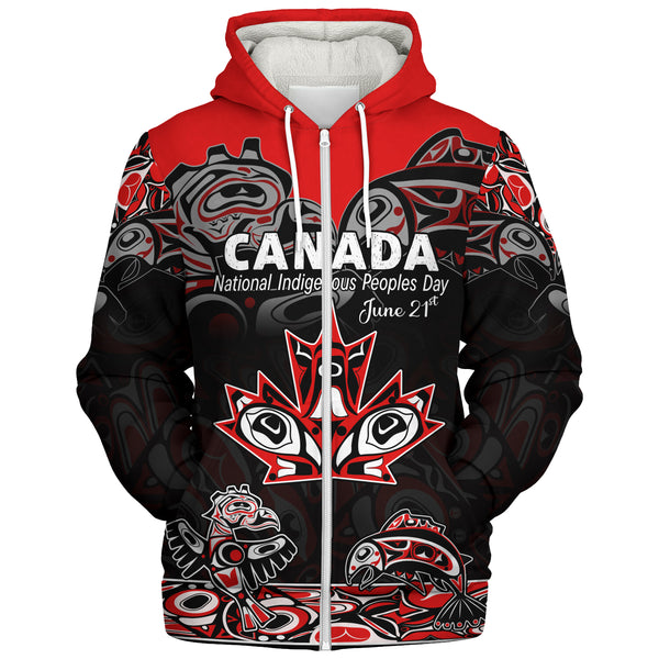 Canada Sherpa Hoodie Indigenous Peoples' Day Jun 21