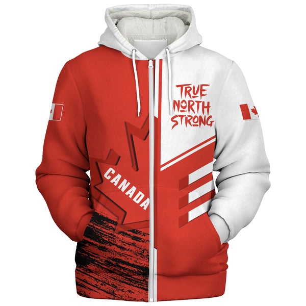 Canada Sherpa Hoodie Canada Maple Streetwear