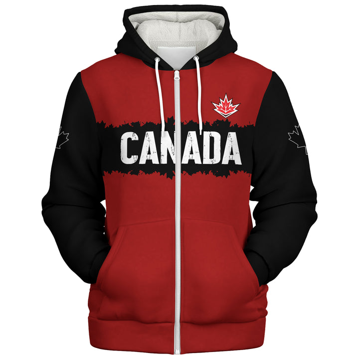 Canada Sherpa Hoodie Red & Black True North