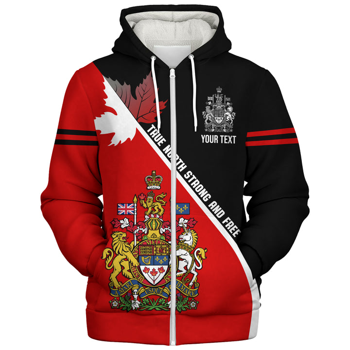 Canada Sherpa Hoodie Custom Proud Canadian Coat