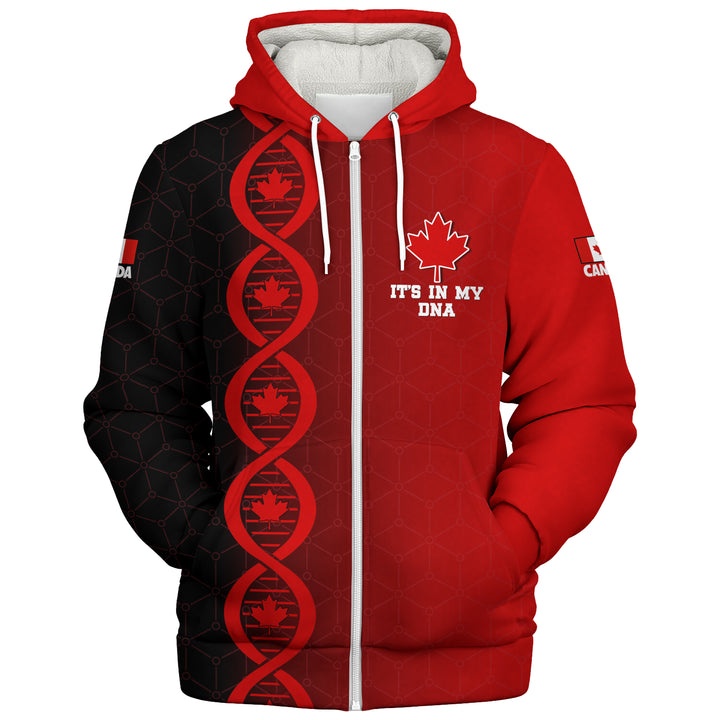 Canada Sherpa Hoodie DNA Of A True Canadian