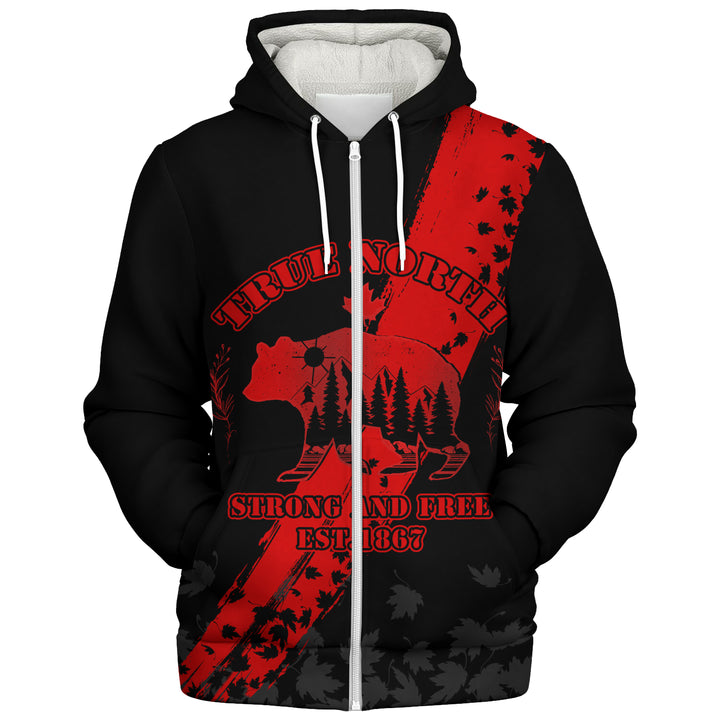 Canada Sherpa Hoodie Canada 1867 Maple Heritage