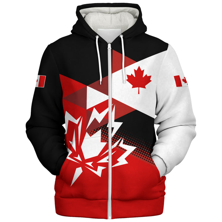 Canada Sherpa Hoodie Canada Maple Streetwear Graphic Style