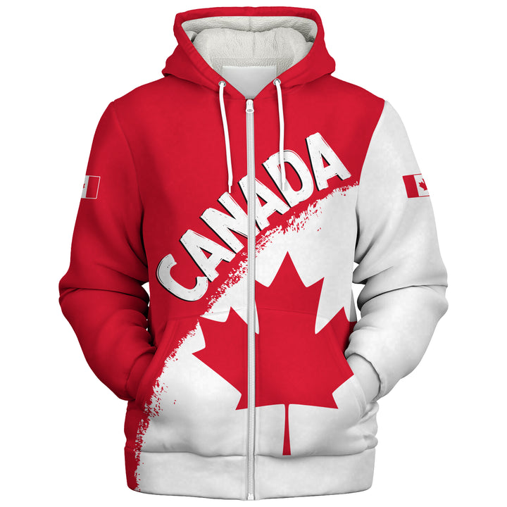 Canada Sherpa Hoodie Maple Wave True North Spirit
