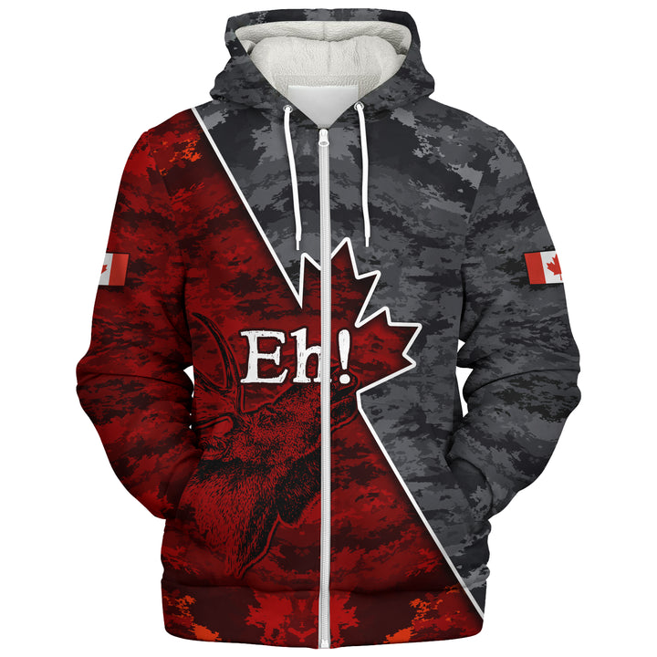 Canada Sherpa Hoodie Camouflage Maple Strength