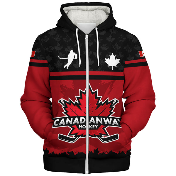 Canada Sherpa Hoodie True North Hockey Pride