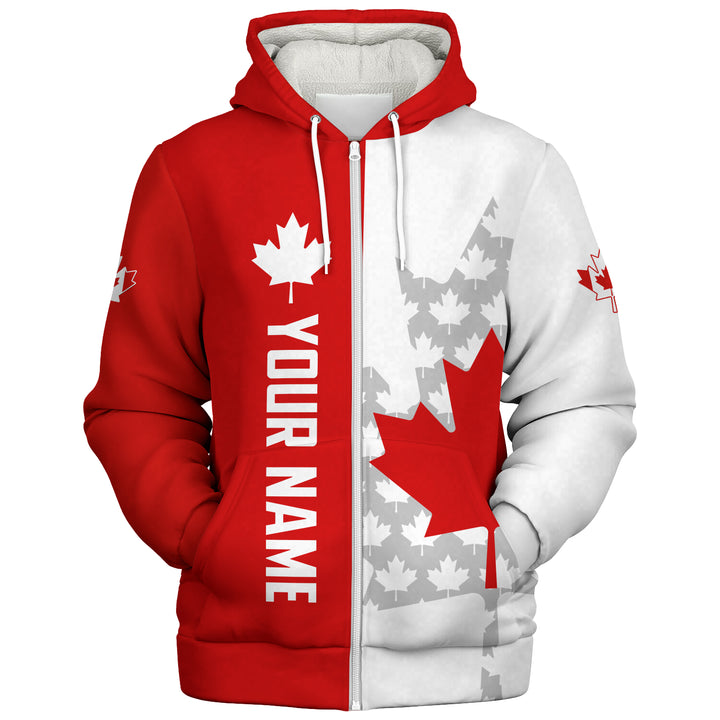 Canada Sherpa Hoodie Custom True North Signature