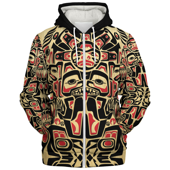 Canada Sherpa Hoodie Haida Echo Voice Of The Old North