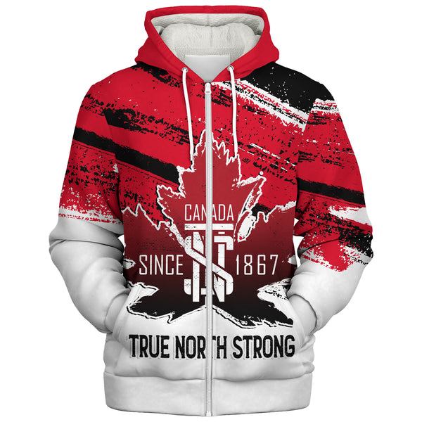 Canada Sherpa Hoodie Since 1867 Strong & Free