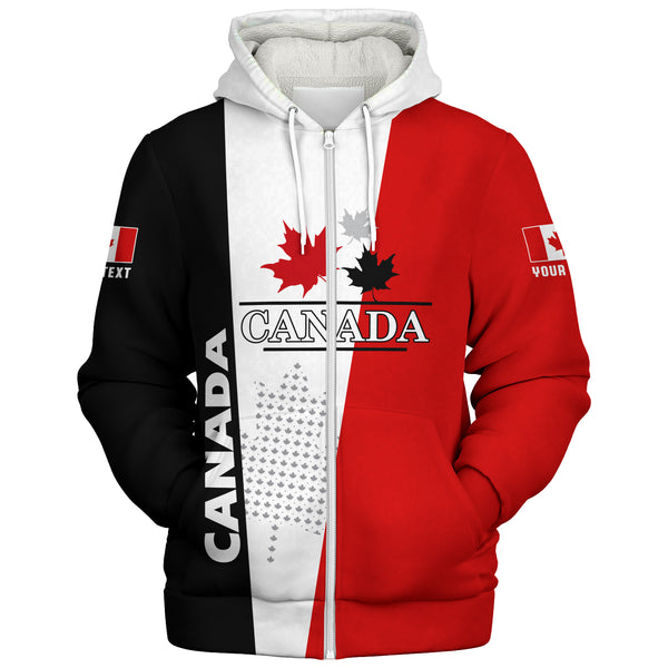 Canada Sherpa Hoodie Proud To Be Canadian