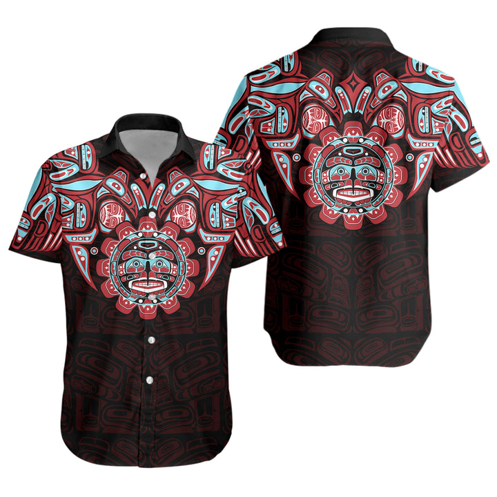 Canada Short Sleeve Shirt Haida Spirit Of The Sun
