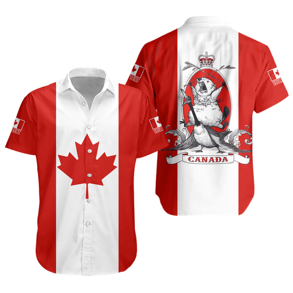 Canada Short Sleeve Shirt Canada Royal Maple Beaver