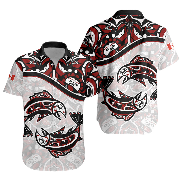 Canada Short Sleeve Shirt Haida Ocean Strength
