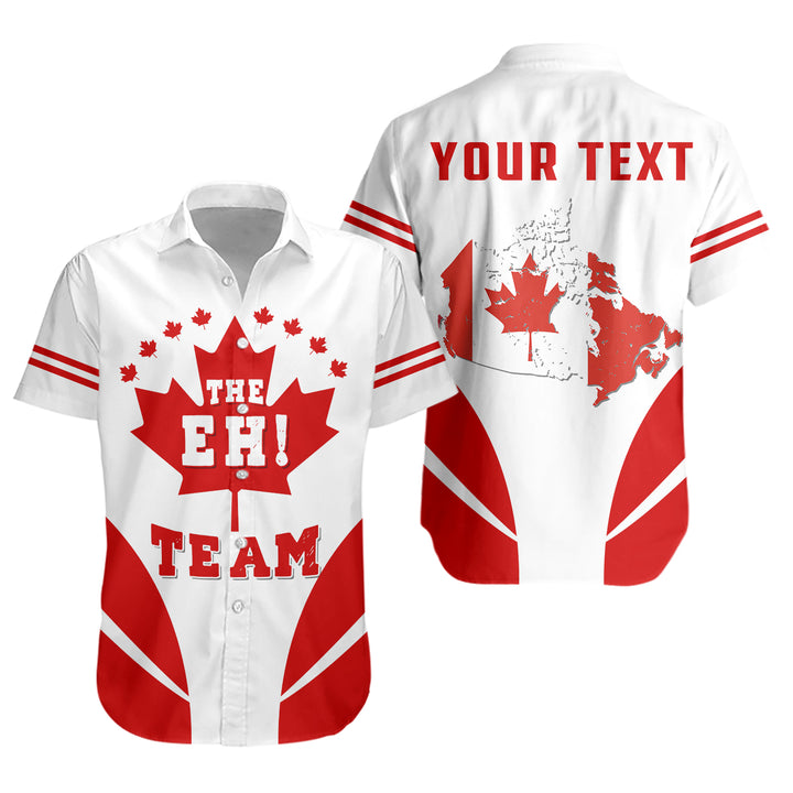 Canada Short Sleeve Shirt Custom Canada The Eh Team Maple Leaf