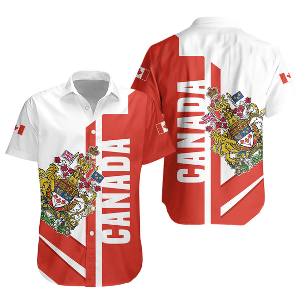 Canada Short Sleeve Shirt Canada Coat Of Arms Tribute