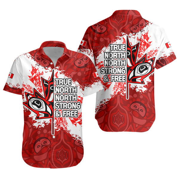Canada Short Sleeve Shirt Haida Indigenous Maple Pride