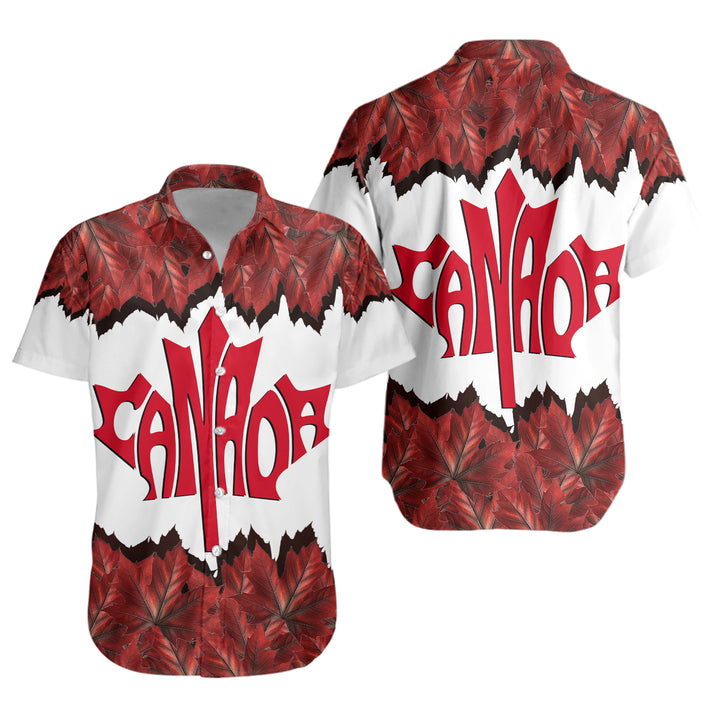 Canada Short Sleeve Shirt Red Leaf Dominion