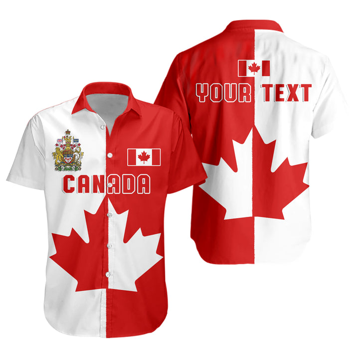Canada Short Sleeve Shirt Canada Maple Crest Half And Half Style