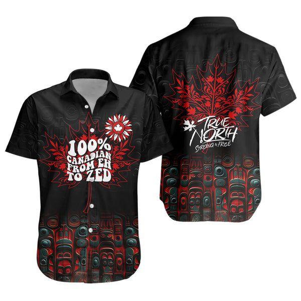 Canada Short Sleeve Shirt Canadian From Eh To The Zed Haida Pattern