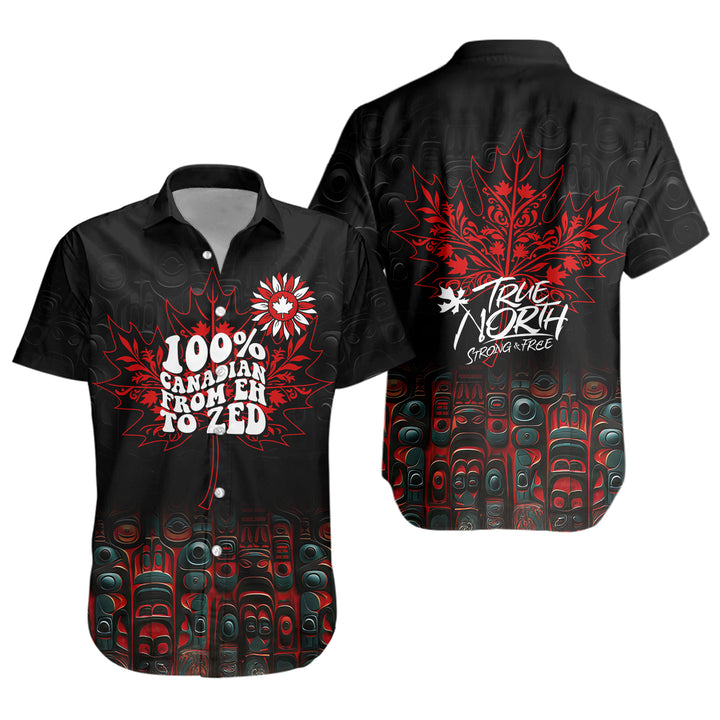 Canada Short Sleeve Shirt Canadian From Eh To The Zed Haida Pattern