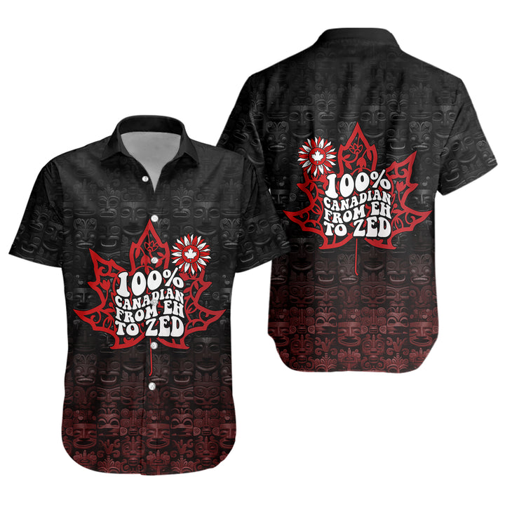 Canada Short Sleeve Shirt Totem Shadows Canada’s Spirit