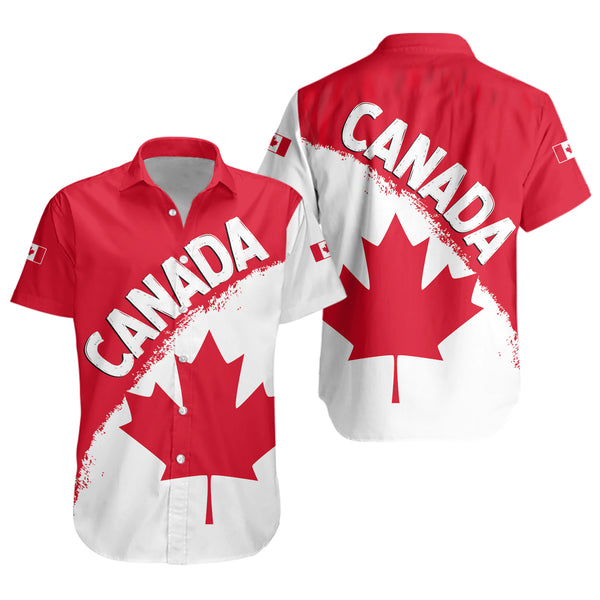 Canada Short Sleeve Shirt Maple Wave True North Spirit