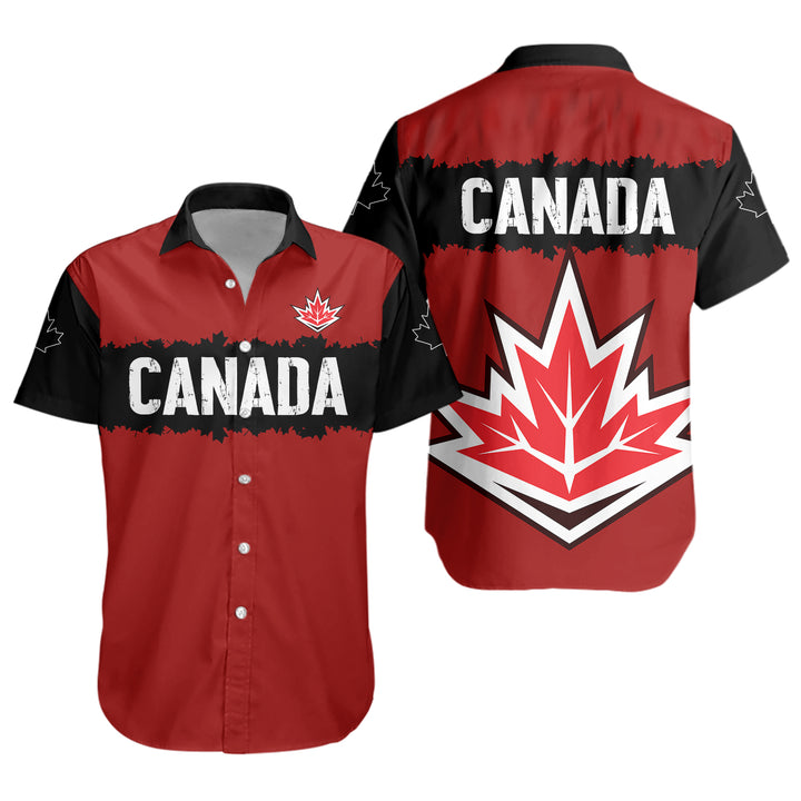Canada Short Sleeve Shirt Red & Black True North