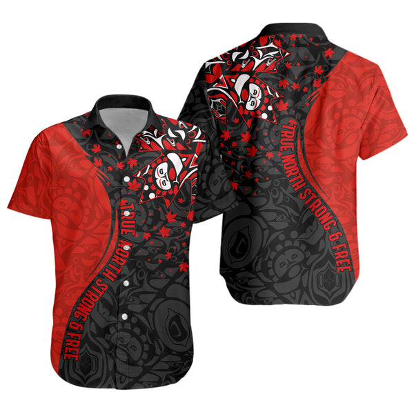 Canada Short Sleeve Shirt Haida Flame Canada Proud
